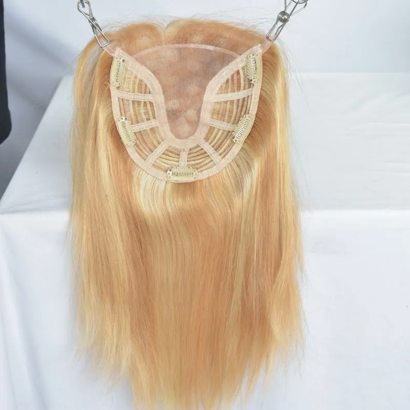 Hair Toppers for Women 15x17 cm Swiss Base Real Human Hair Toppers for Women with Thinning Hair Pieces for Women Human Hair Toppers with No Bangs Top Hair Extensions Hair Toppers for Women