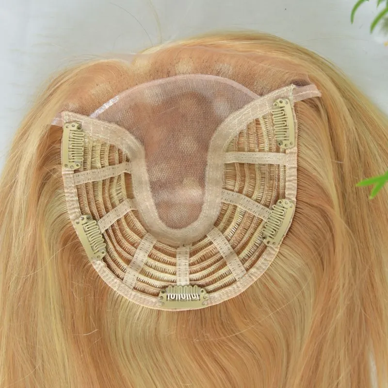 Hair Toppers for Women 15x17 cm Swiss Base Real Human Hair Toppers for Women with Thinning Hair Pieces for Women Human Hair Toppers with No Bangs Top Hair Extensions Hair Toppers for Women