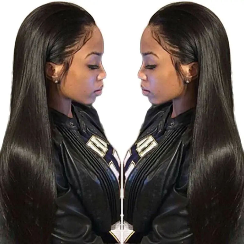 360 Lace Frontal Wigs Pre Plucked Silk Straight 100% Human Hair Wigs Natural Hair With Baby Hair Line Wigs 360 Lace Wig