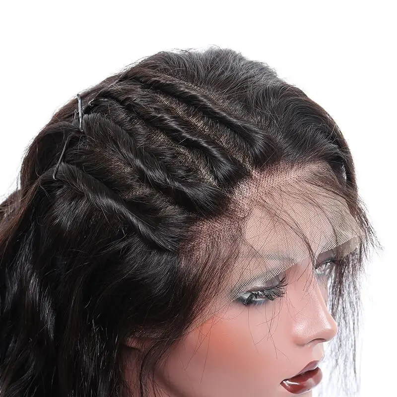 360 Lace Frontal Wigs Pre Plucked Silk Straight 100% Human Hair Wigs Natural Hair With Baby Hair Line Wigs 360 Lace Wig