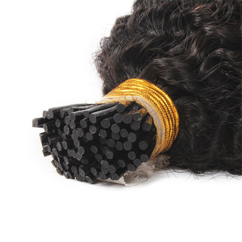 1G/ Strand 100% Human Afro Curly Keratin I Tip 4C Hair Extension