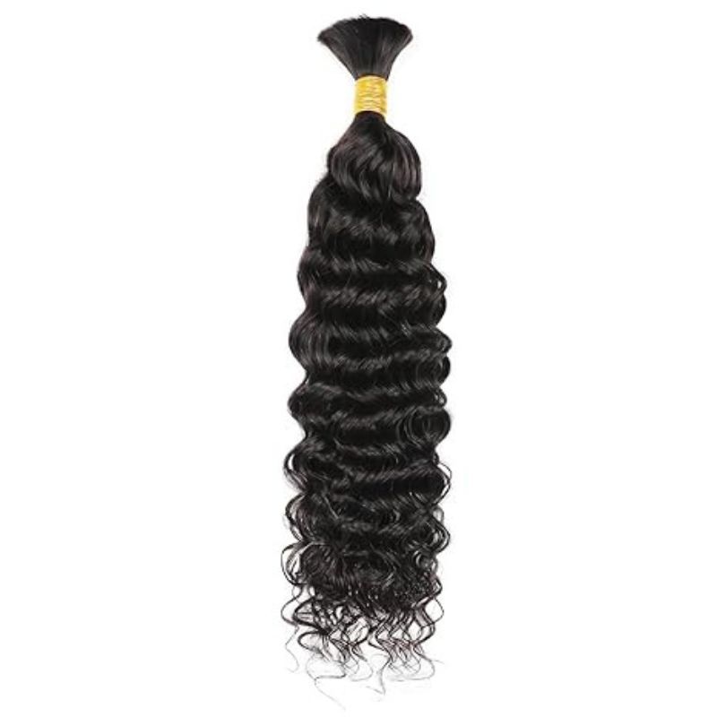 Crochet Braids Human Braiding Hair 14Inch Water Wave Bulk Human Hair for Braiding No Weft Human Hair Bundles for Braiding Micro Human Braiding Hair