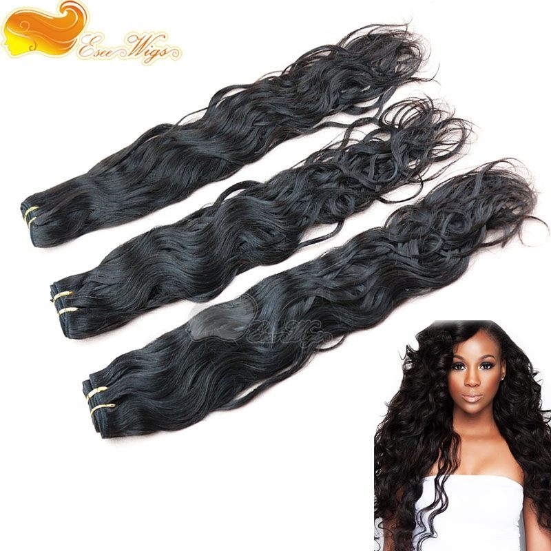 3Pcs Lot Grade 8A Wet And Wavy Virgin Brazilian Hair Natural Wave 3 Bundles Natural Hair Color