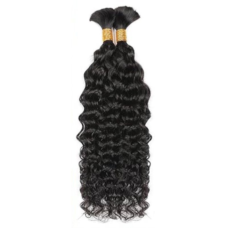 Crochet Braids Human Braiding Hair 14Inch Water Wave Bulk Human Hair for Braiding No Weft Human Hair Bundles for Braiding Micro Human Braiding Hair