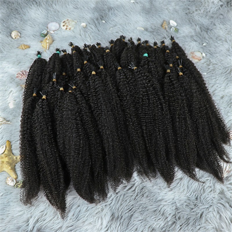 Wholesale Price Remy Cuticle Aligned Raw Indian Kinky Microlink Beads Hair Extensions