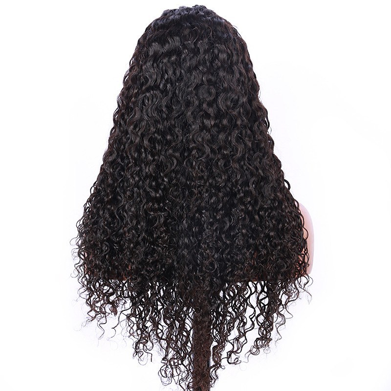 Pre-Plucked Hairline Full Lace Front Brazilian Remy Human Hair Curly Hair Wig for Black Women