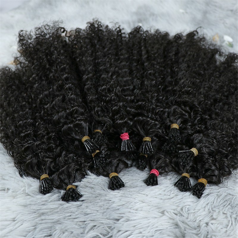 Wholesale Price Remy Cuticle Aligned Raw Indian Kinky Microlink Beads Hair Extensions