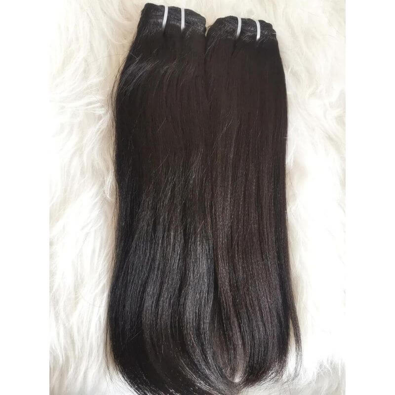 12A Grade Raw Double Drawn Yaki Cambodian Virgin Human Hair Bundles Sew in Extensions Natural Black Double Weft 100% Natural Cuticle Aligned Unprocessed Hair