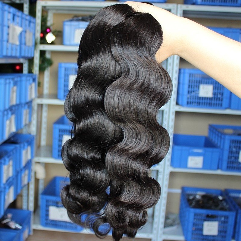 Indian Remy Human Hair Extension Weave Body Wave 4 Bundles Natural Color