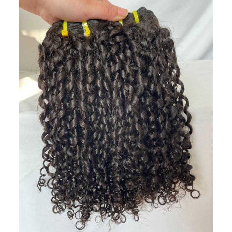 New Arrival Virgin Pixi Curl Burmese Hair 100% Human Hair Raw Pixie Curl  Vendors Human Hair Extensions 2# Dark Brown