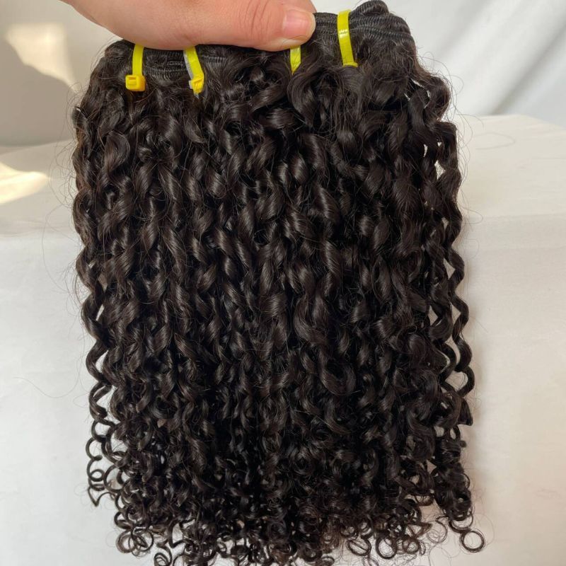 New Arrival Virgin Pixi Curl Burmese Hair 100% Human Hair Raw Pixie Curl  Vendors Human Hair Extensions 2# Dark Brown
