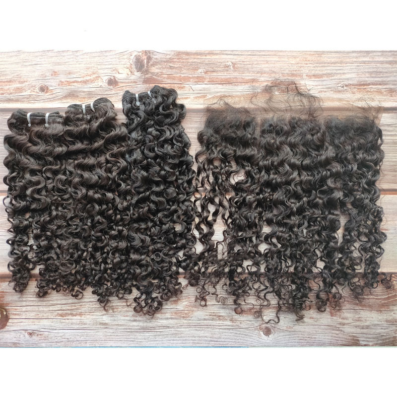 Deep Curly Human Hair 8"-30" Raw Cambodian Virgin Hair Can Be Dyed No Tangle No Shedding