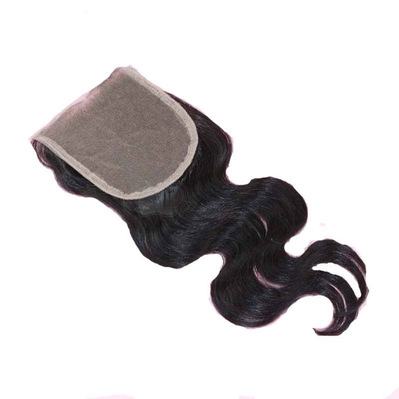7A Unprocessed Brazilian virgin hair Hair Bundles with Closure Human Virgin hair body Wave one lace closure with 3 hair bundles