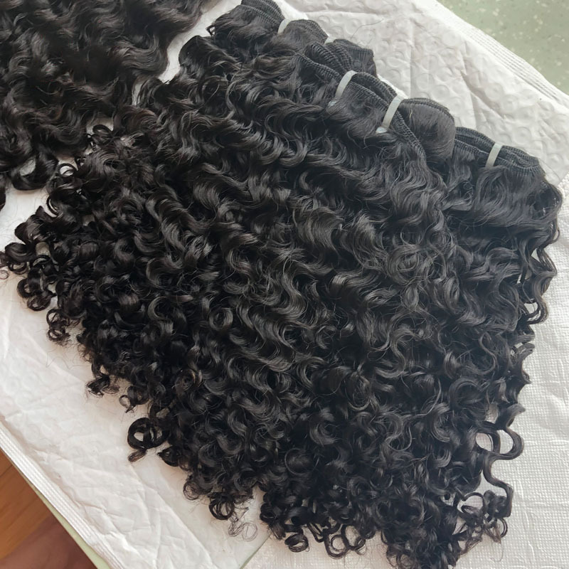 12A Grade Cuticle Aligned Human Virgin Raw Cambodian Curly Hair Bundles 8"-30" With Frontals Closures