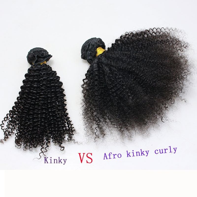 Kinky Curly Hair Weave Indian Remy Human Hair Natural Color 3 Bundles