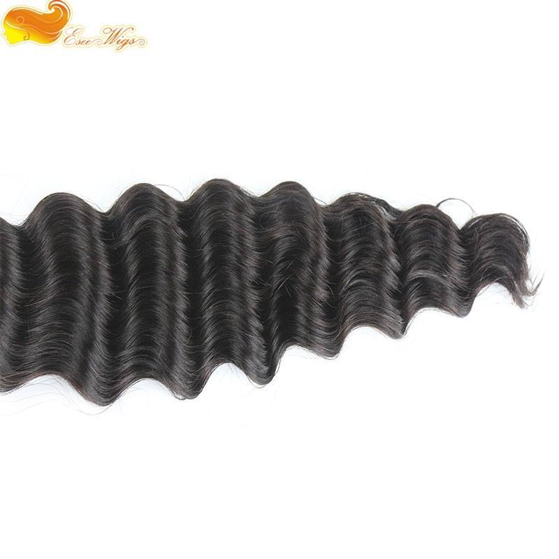 3pcs Deep Wave Unprocessed brazilian Virgin Hair Extensions Bundles Human Hair Weft