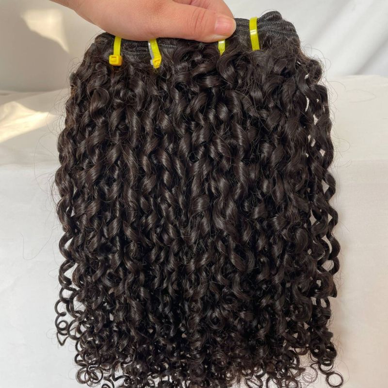 New Arrival Virgin Pixi Curl Burmese Hair 100% Human Hair Raw Pixie Curl  Vendors Human Hair Extensions 2# Dark Brown