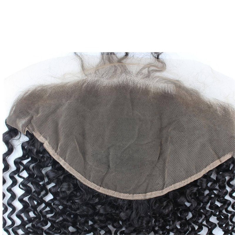 12A Mongolian Kinky Curly Hair With Frontal Closure 3 Bundles With Frontal 13X6 Ear To Ear Lace Frontal Closure With Bundles