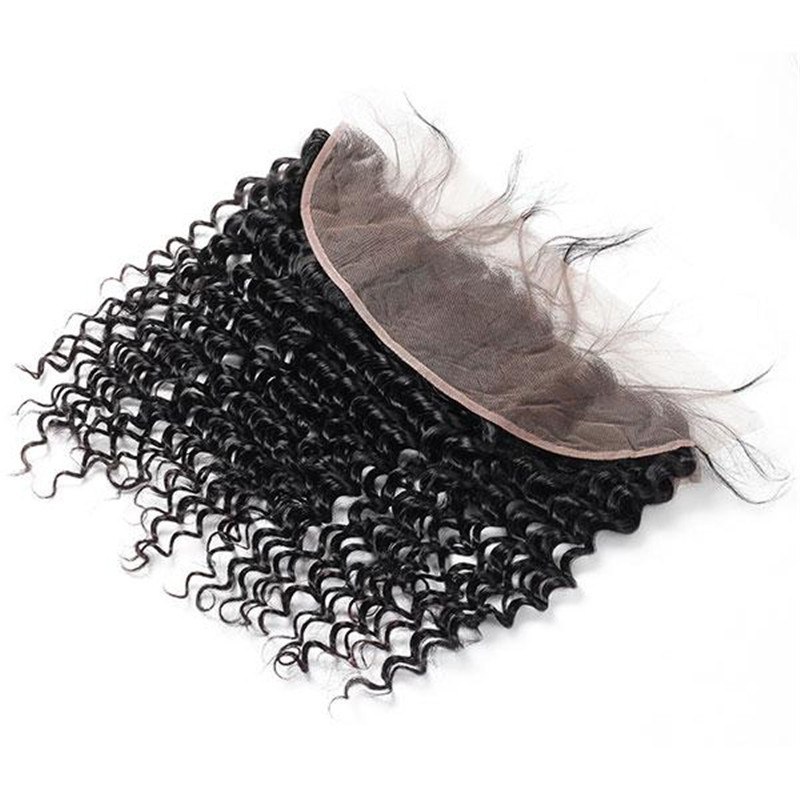 Brazilian Deep Wave 3 Bundles with 13*4 Lace Frontal Virgin Human Hair