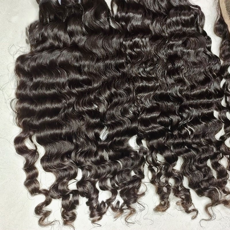 Burmese Curly Hair Vendor Wholesale Raw Unprocessed Burmese Deep Curly Weave Bundle 8"-30" Natural Color Grade 12A