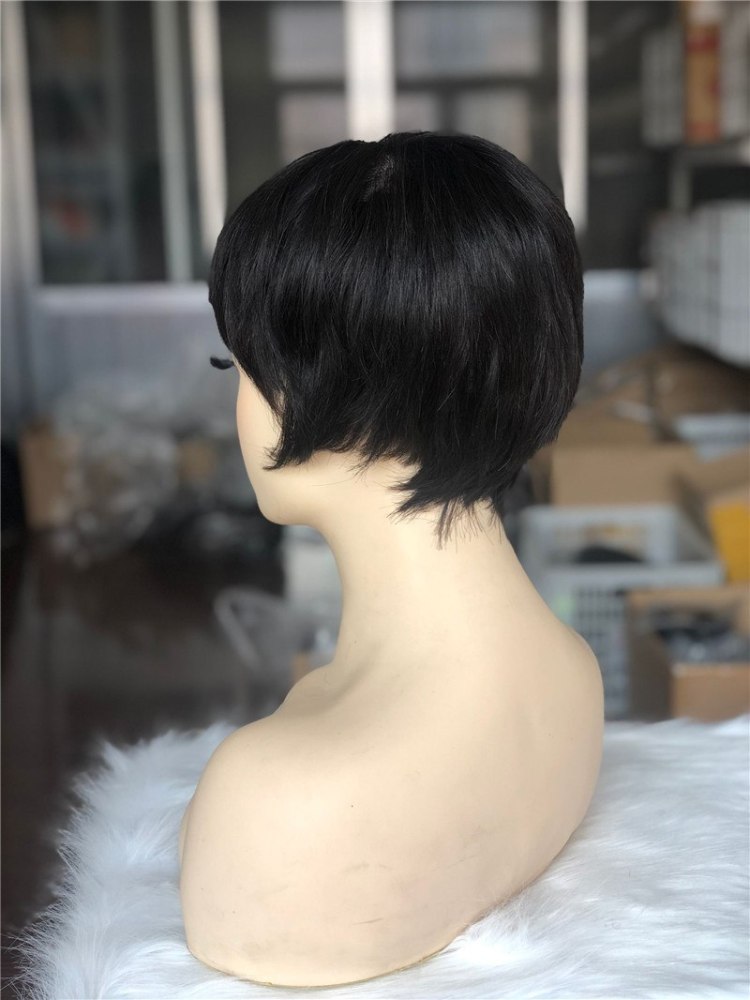 Eseewigs Cute Short 100% Brazilian Human Hair Pixie Cut Wigs for White Women Full Lace With Silk Base Human Hair Wigs