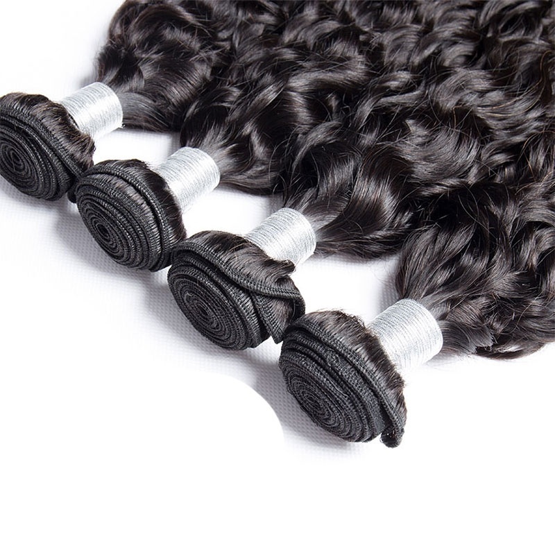 Affordable Brazilian Hair Water Wavy Weave Bundles With Lace Frontal