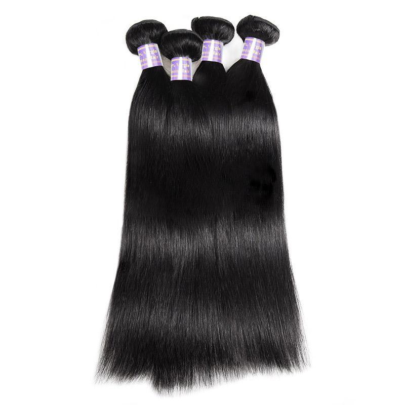 Eseewigs Brazilian Straight 4 Bundles Virgin Human Hair