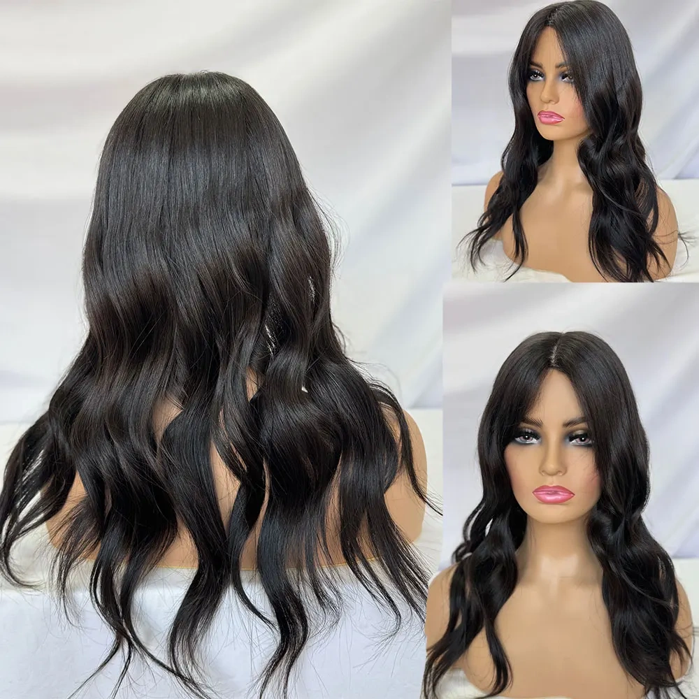 12A Grade Silk Base Full Lace Human Hair Wigs for Women Loose Wavy Virgin Human Hair Wavy Light Skin Scalp 5x5 Silk Base Top Wig