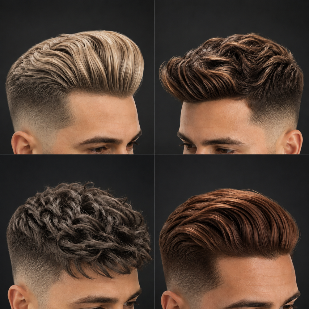 Men's Human Hair Toupee Custom Hair System Natural Hair Replacement Wig for Men