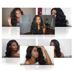Body Wave 360 Lace Human Hair Wig, Pre-Plucked, Bleached Knots, Baby Hair