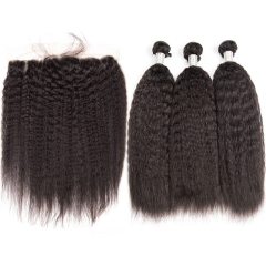 Kinky Straight Bundles with Lace Frontal