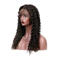 Deep Curly Human Hair Wig, Baby Hair, 300% Density