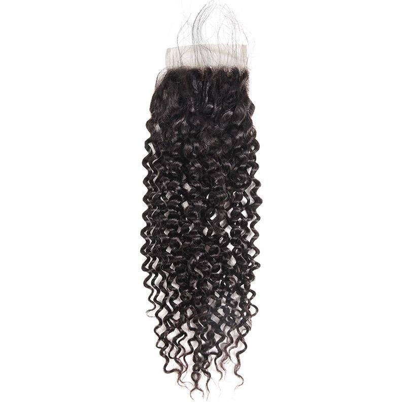 Curly Bundles with 4x4 Lace Closure, 3 Bundles
