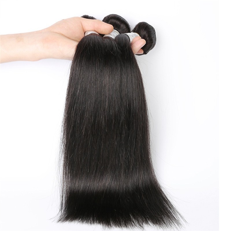 Natural Color Slik Straight Peruvian Virgin Human Hair Waves 4pcs Bundles