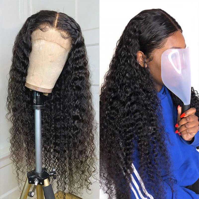 Lace Part Wigs Straight Hair Body Wave Deep Wave Curly Loose Deep Wave Water Wave With Parts, 10 Inch