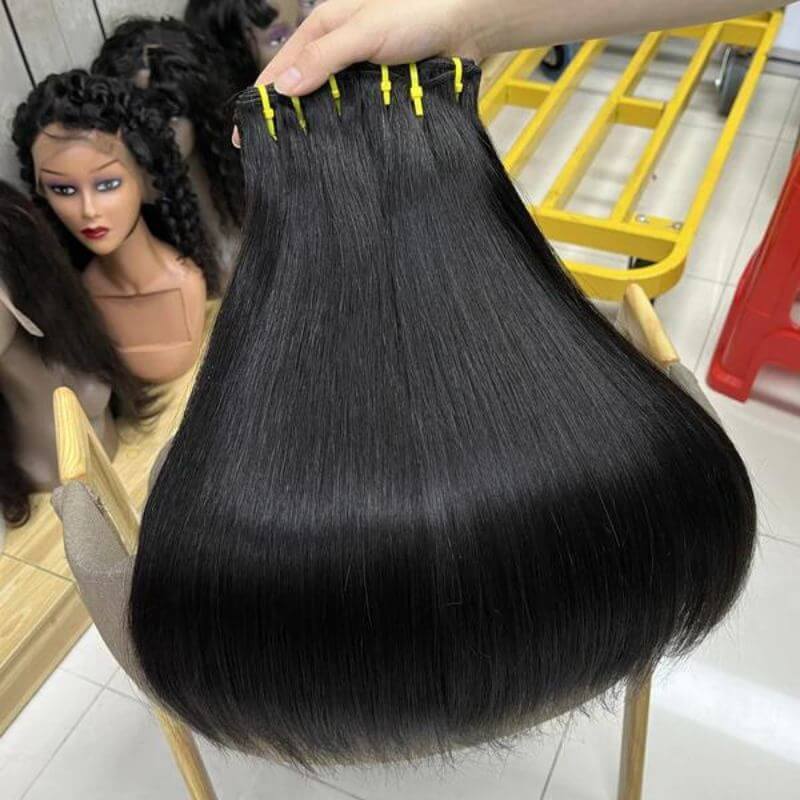 Super 12A Grade Double Drawn Straight Human Hair Cuticle Aligned Virgin Hair Vendor Raw Vietnamese  Hair Bundles Virgin Hair Bundles Sew in Extensions