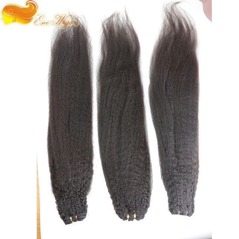 Human Hair Extensions Brazilian Hair Bundles Kinky Straight 100g/pc Brazilian Hair 3 Bundles