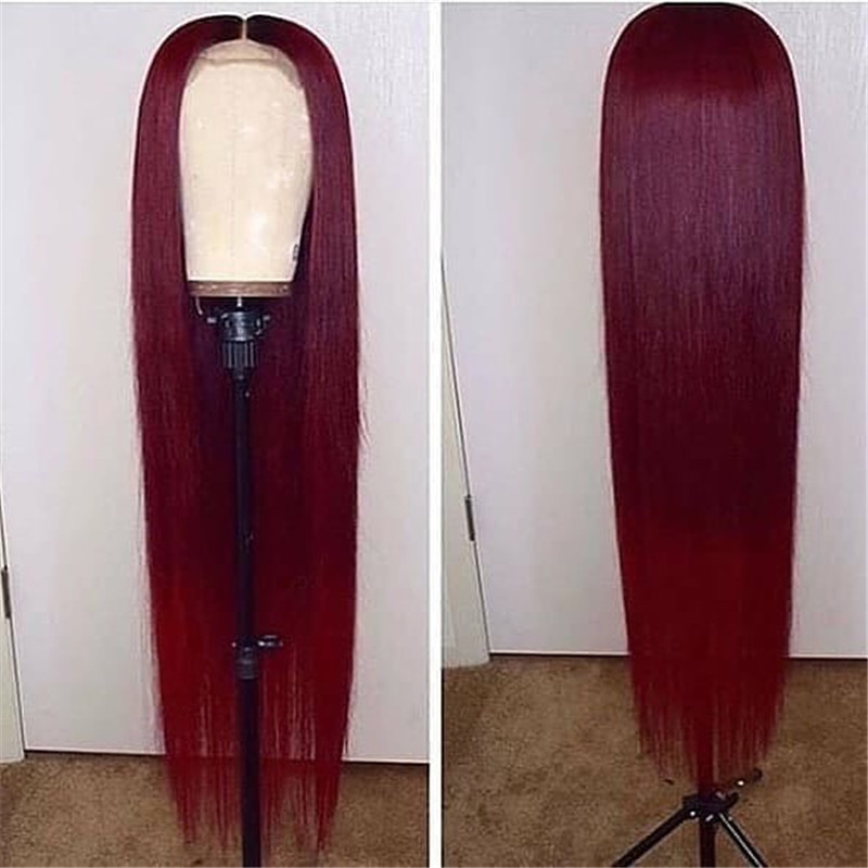 99J 13x4x1 T-Part Lace Human Hair Wig, Pre-Plucked, Ombre, 14 Inch, 150% Density