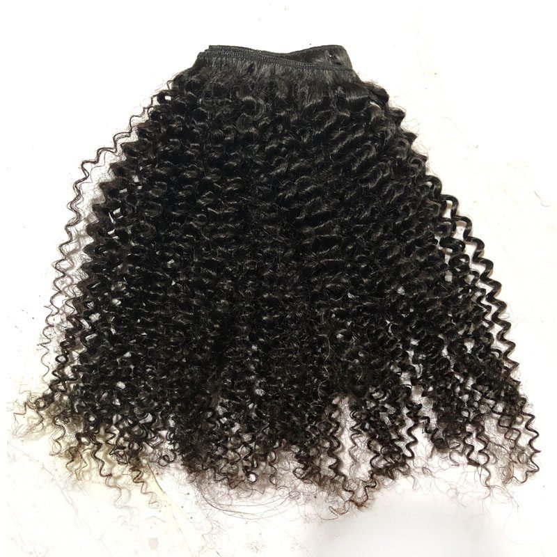 Mongolian Kinky Curly Hair 4A Kinky Curly Afro Kinky Human Hair Extensions Weave Bundles