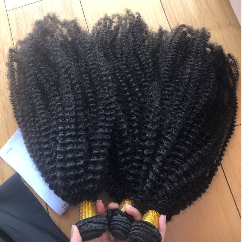 Afro Kinky Curly Human Hair 4b4c Mongolian Human Afro Kinky Curly Hair Extension