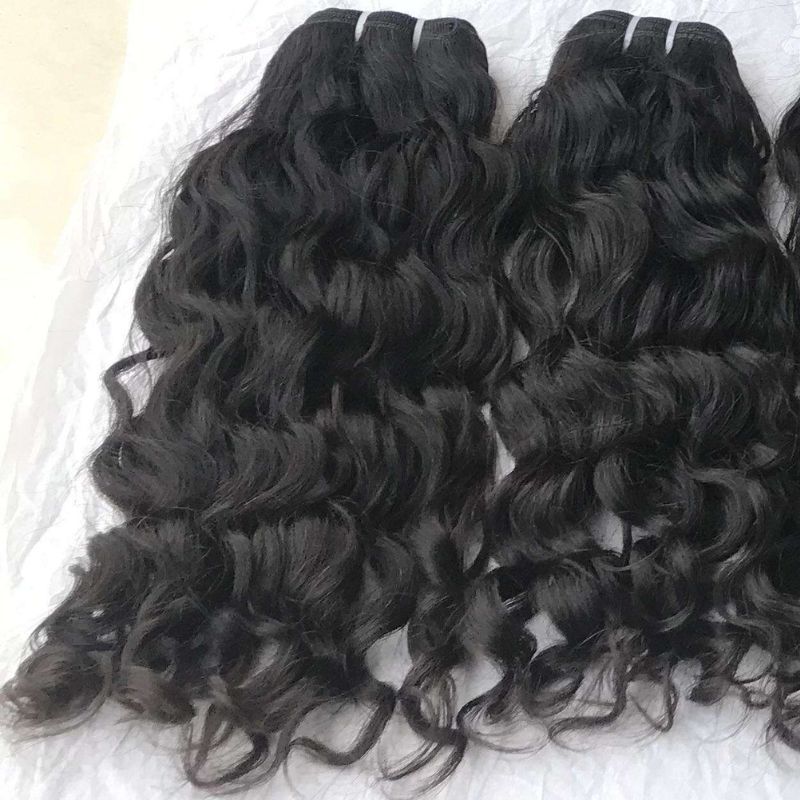 Natural Color Water Wave Bundles with Lace Closure