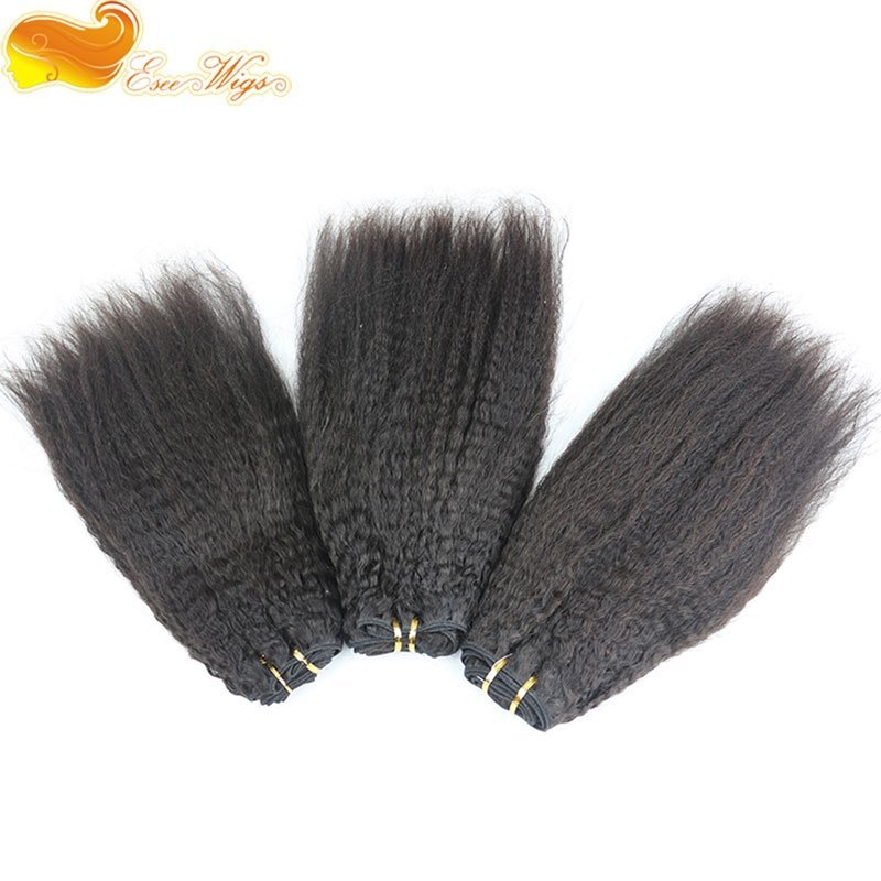 Human Hair Extensions Brazilian Hair Bundles Kinky Straight 100g/pc Brazilian Hair 3 Bundles