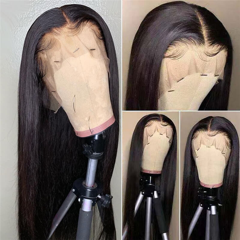 Bone Straight 13x6 T-Part Lace Human Hair Wig, 30 Inch