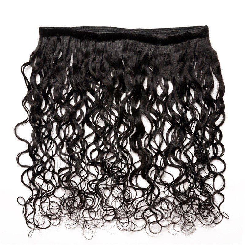 Natural Color Water Wet Wave Human Hair Weave 3 Bundles