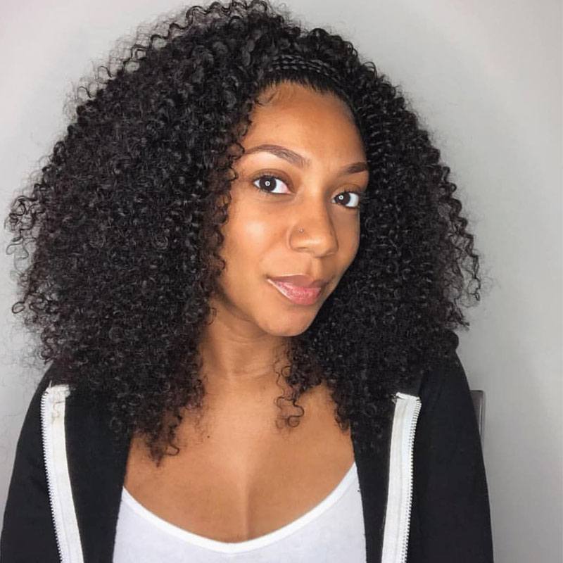 Kinky Curly Human Hair Extensions, 8-40 Inch