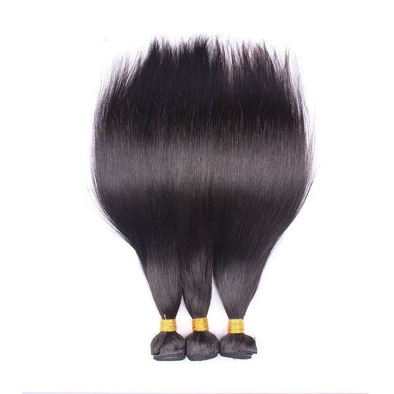 Silk Straight Human Hair Extensions Weave 3 Bundles