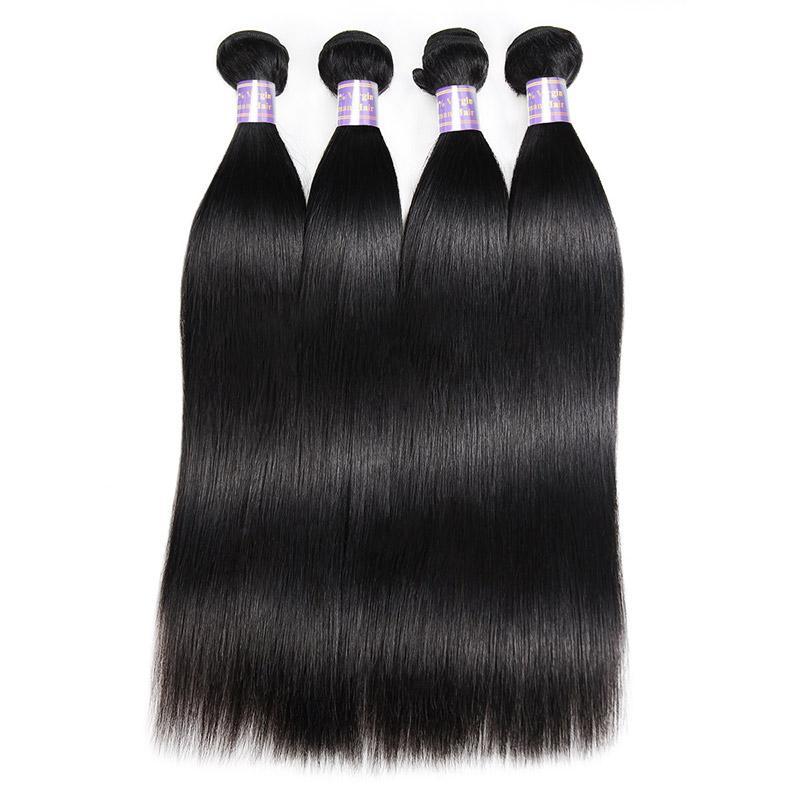 Brazilian Straight Human Hair Bundles, 4 Bundles