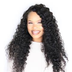 Deep Wave Human Hair Wig, Pre-Plucked, 300% Density