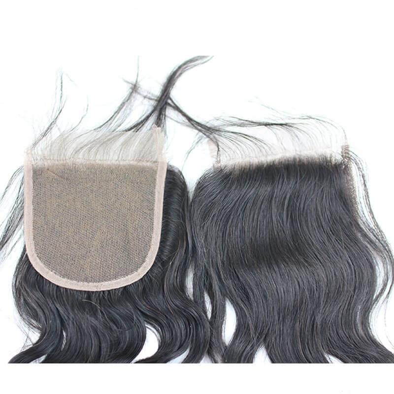 Human Hair Bundles with 4x4 Lace Closure, 3 Bundles