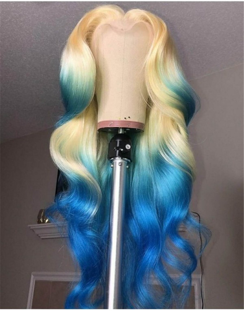 Human Virgin Hair Pre Plucked Ombre 13x4x1 T Part Lace Front Wig And Lace Front wig For Black Woman-a9d83f